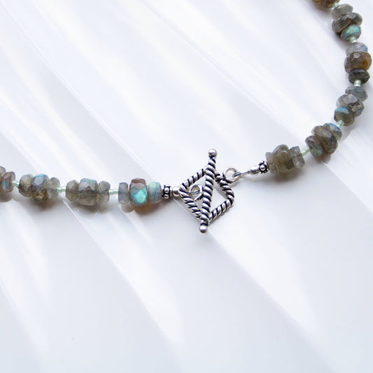 Northern Glow • Labradorite Beaded Nugget Necklace - Carrie Foscato Design beaded necklace classic design made in USA