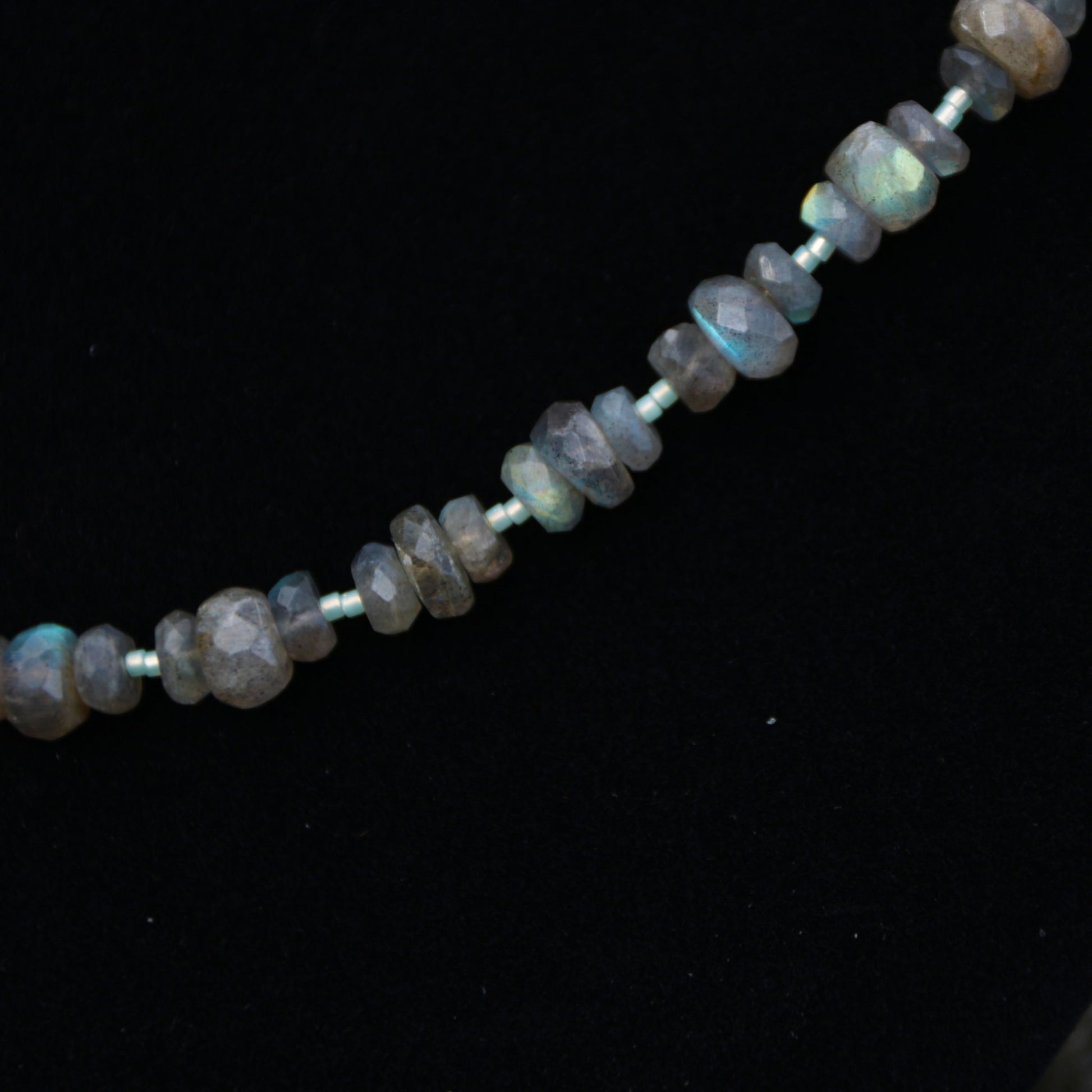 Northern Glow • Labradorite Beaded Nugget Necklace - Carrie Foscato Design beaded necklace classic design made in USA