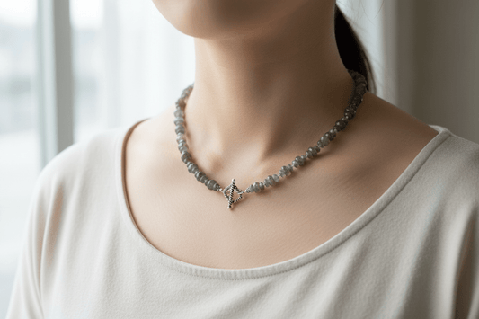 Northern Glow • Labradorite Beaded Nugget Necklace