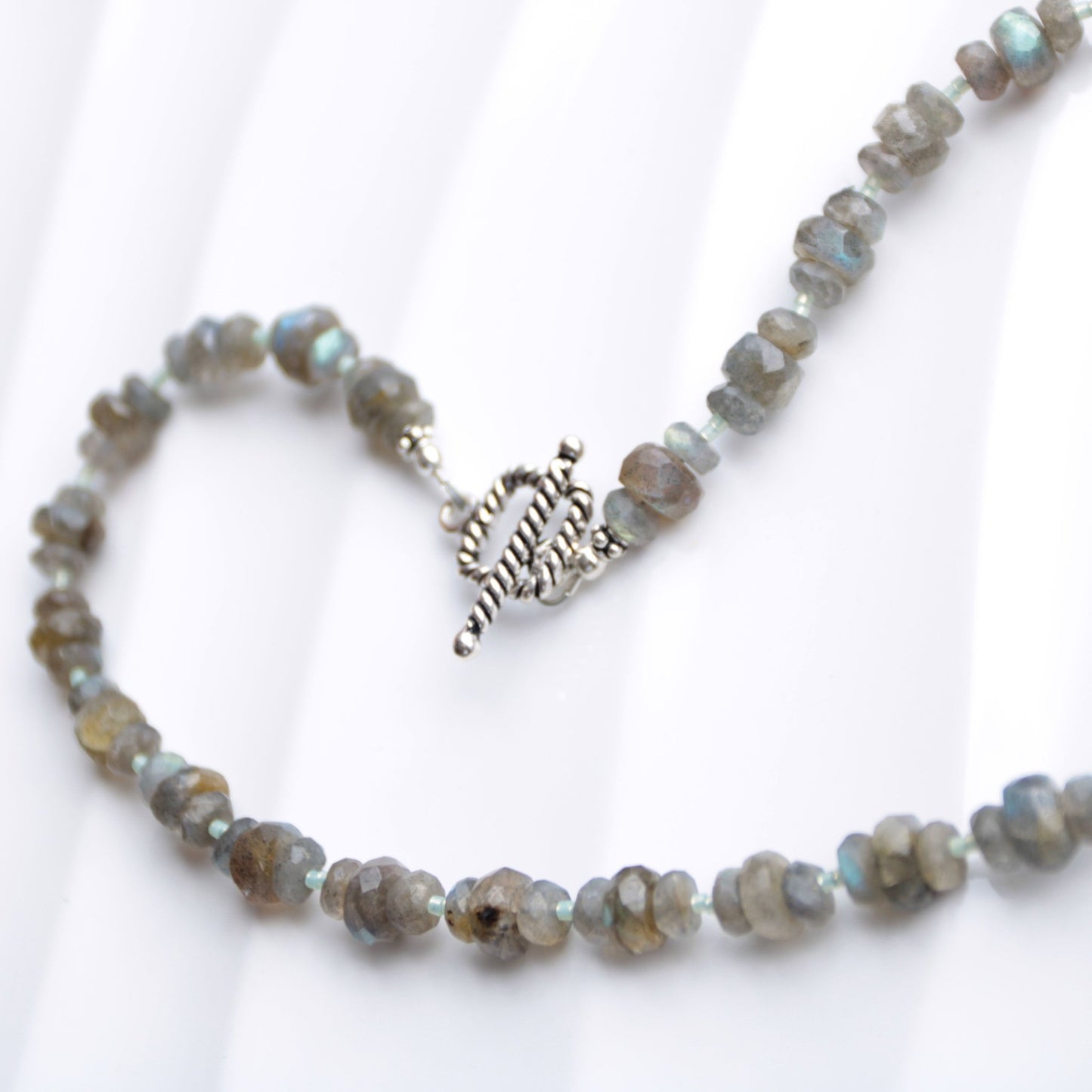 Northern Glow • Labradorite Beaded Nugget Necklace - Carrie Foscato Design beaded necklace classic design made in USA