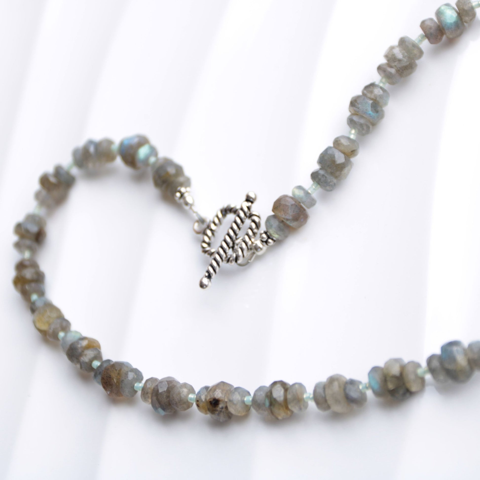 Northern Glow • Labradorite Beaded Nugget Necklace - Carrie Foscato Design beaded necklace classic design made in USA