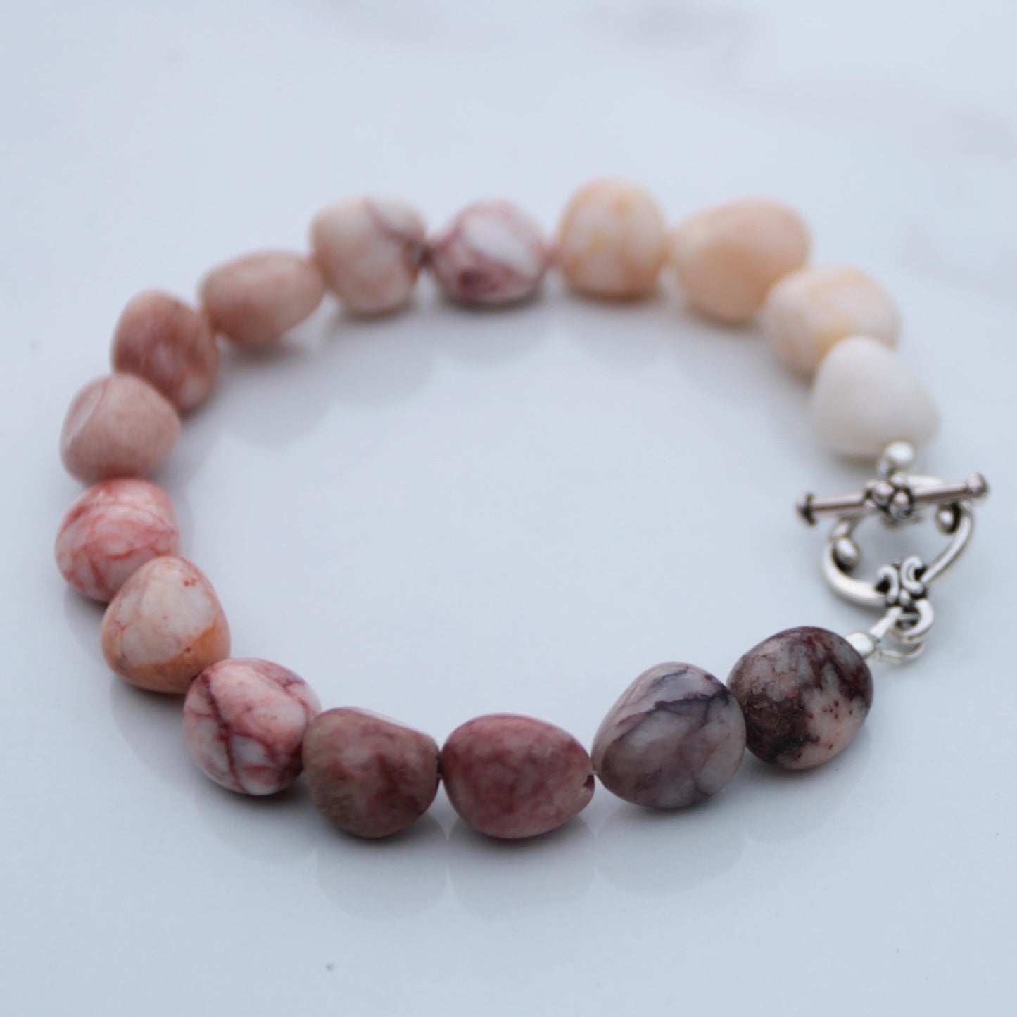 Peruvian Pink Opal Nugget Bracelet