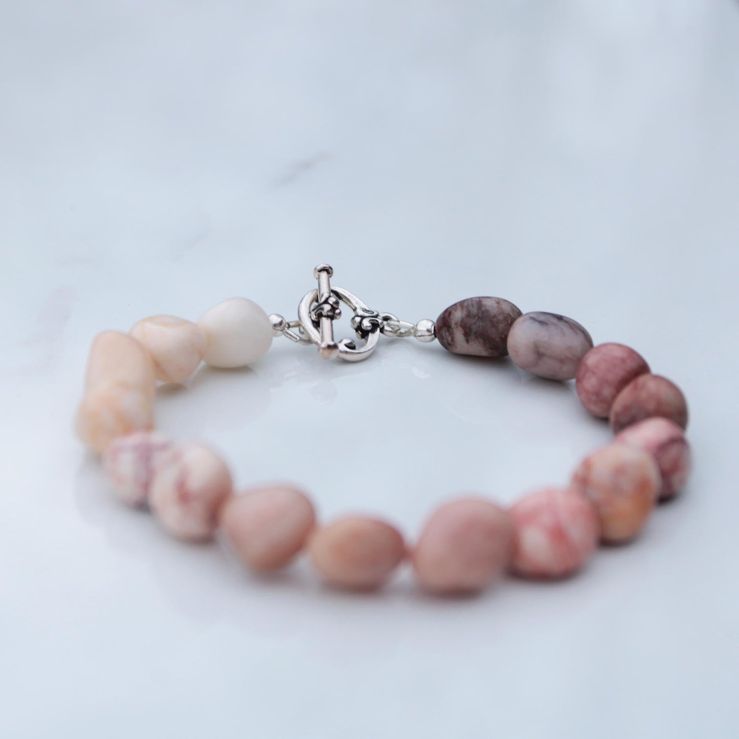 Peruvian Pink Opal Nugget Bracelet