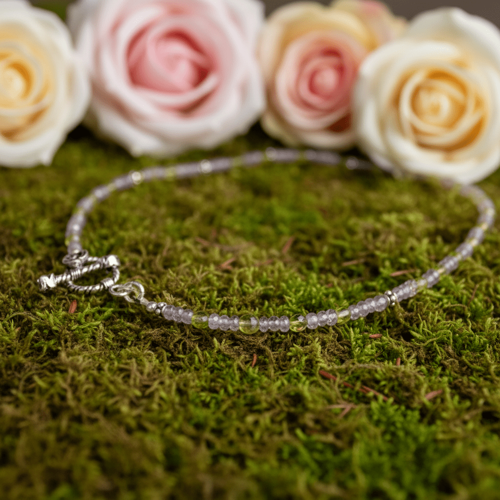 Rose Path • Pink Amethyst & Peridot Layering Necklace