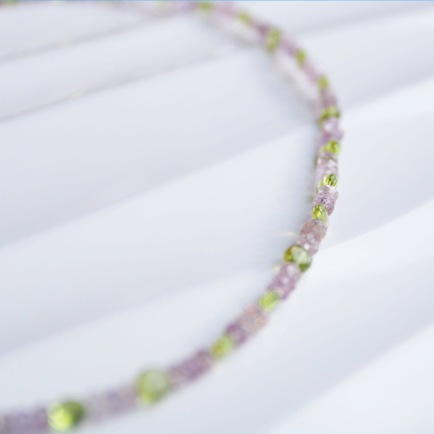 Rose Path • Pink Amethyst & Peridot Layering Necklace - Carrie Foscato Design artisanal beaded