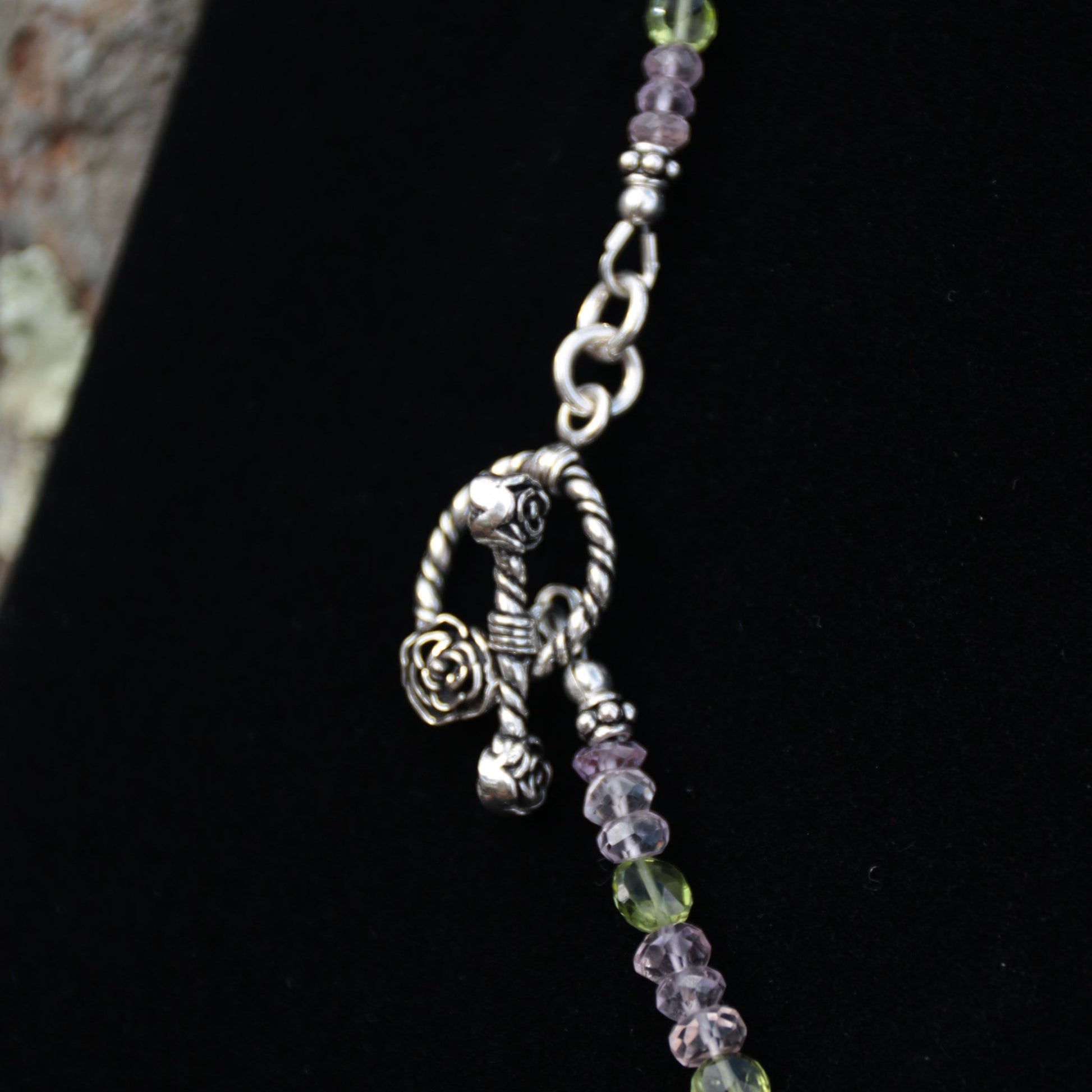 Rose Path • Pink Amethyst & Peridot Layering Necklace - Carrie Foscato Design artisanal beaded