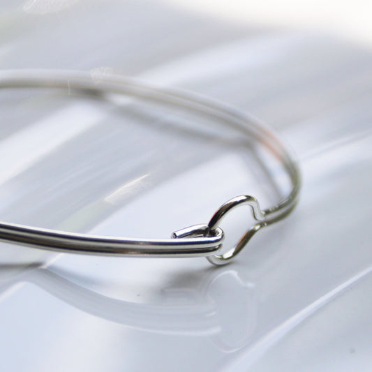 Sterling Silver Double Band Bangle – Modern & Minimalist Elegance handmade carrie foscato design USA