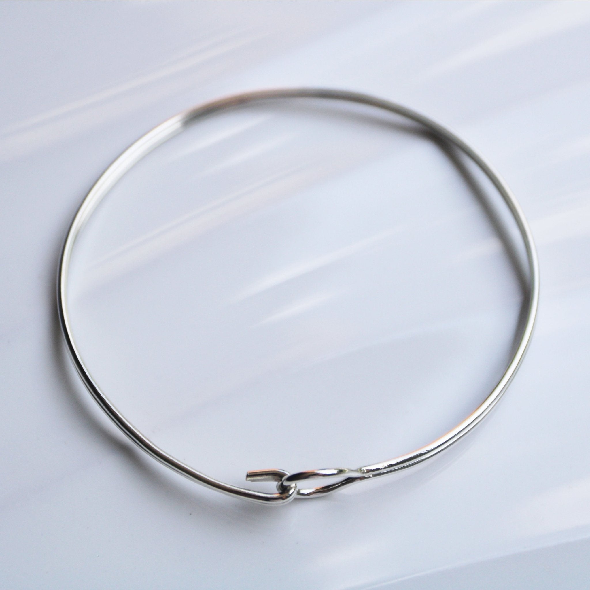 Sterling Silver Double Band Bangle Handmade | Virginia Artisan