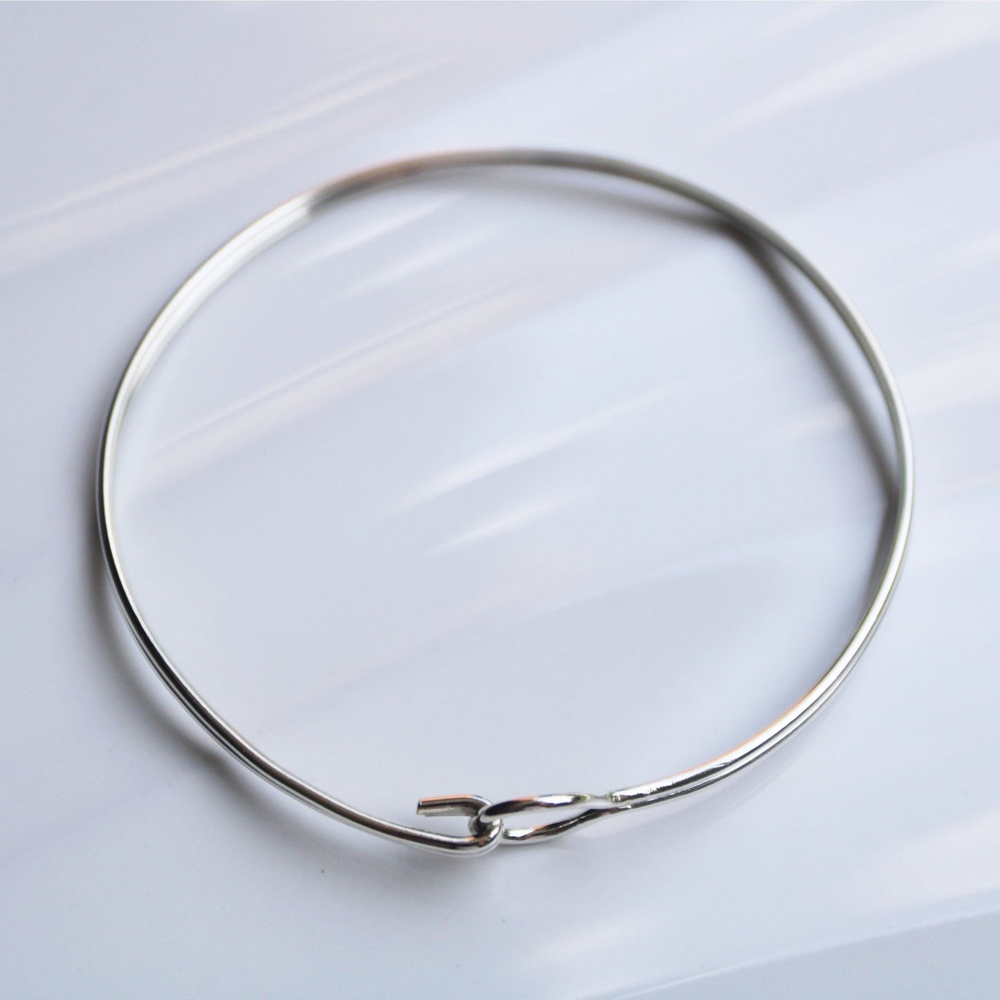 Sterling Silver Double Band Bangle – Modern & Minimalist Elegance handmade carrie foscato design USA