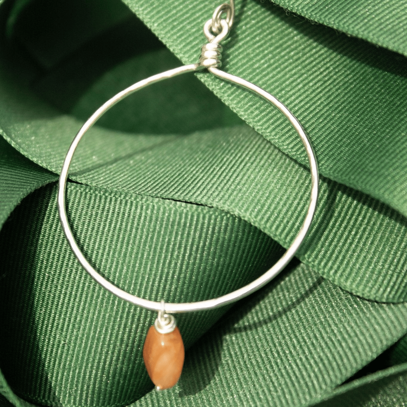 Sterling Silver Earrings with Carnelian Drops