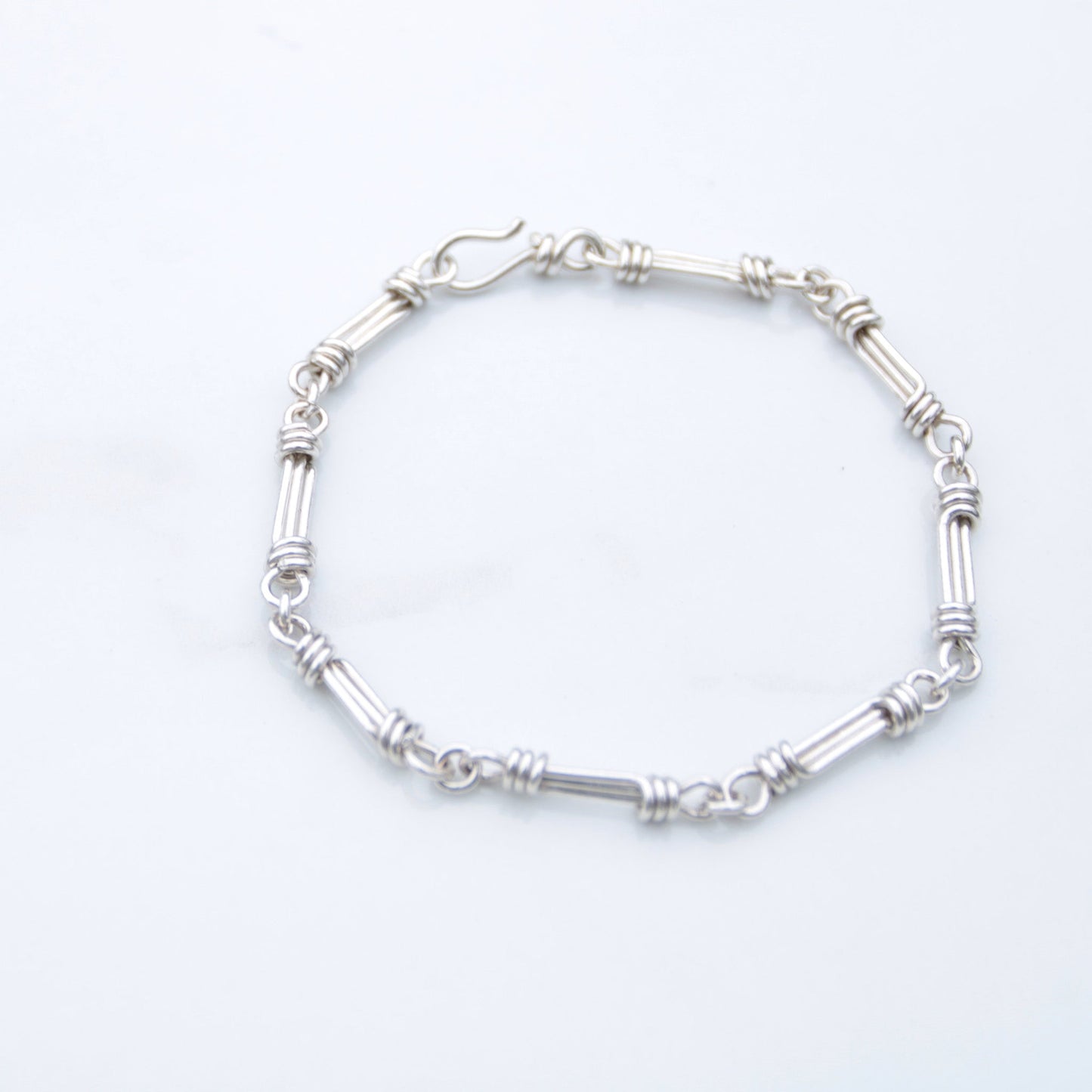 Sterling Silver Nautical Bar Link Bracelet