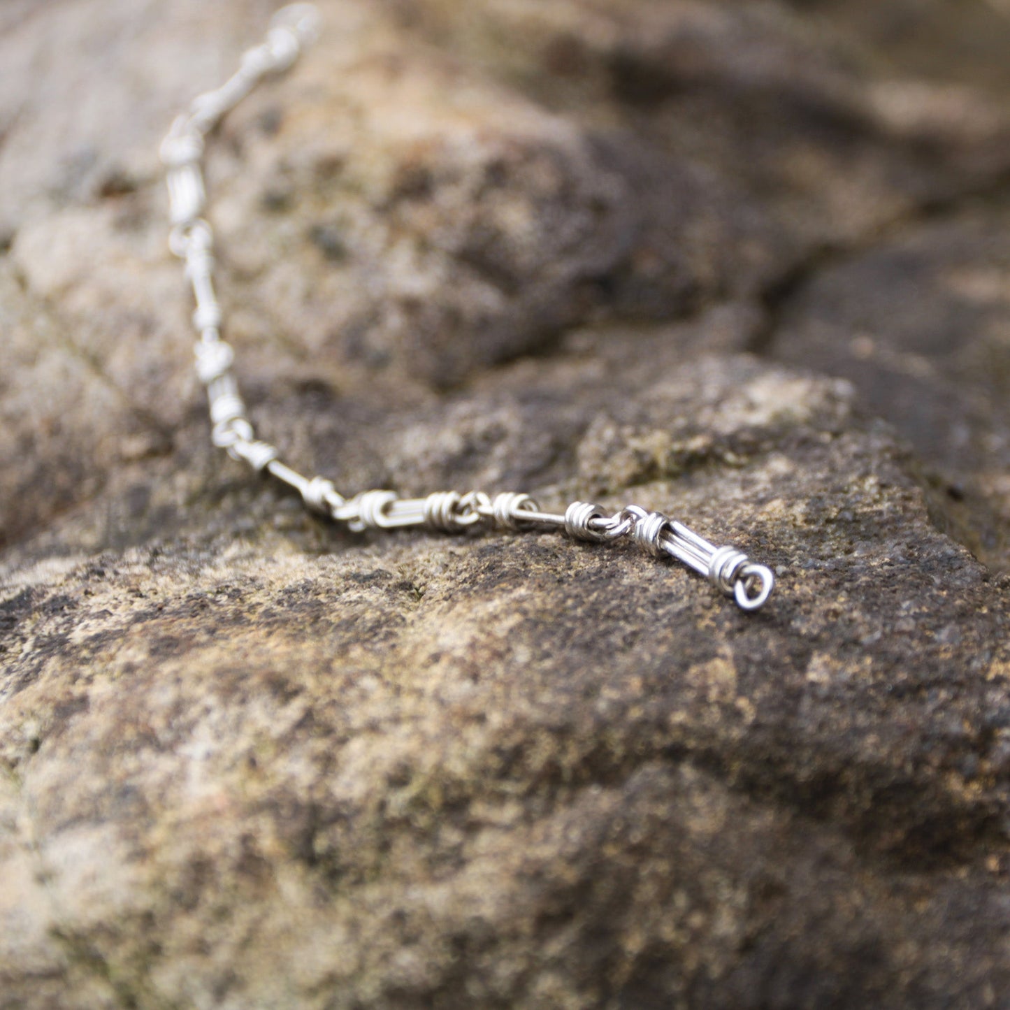 Sterling Silver Nautical Bar Link Bracelet