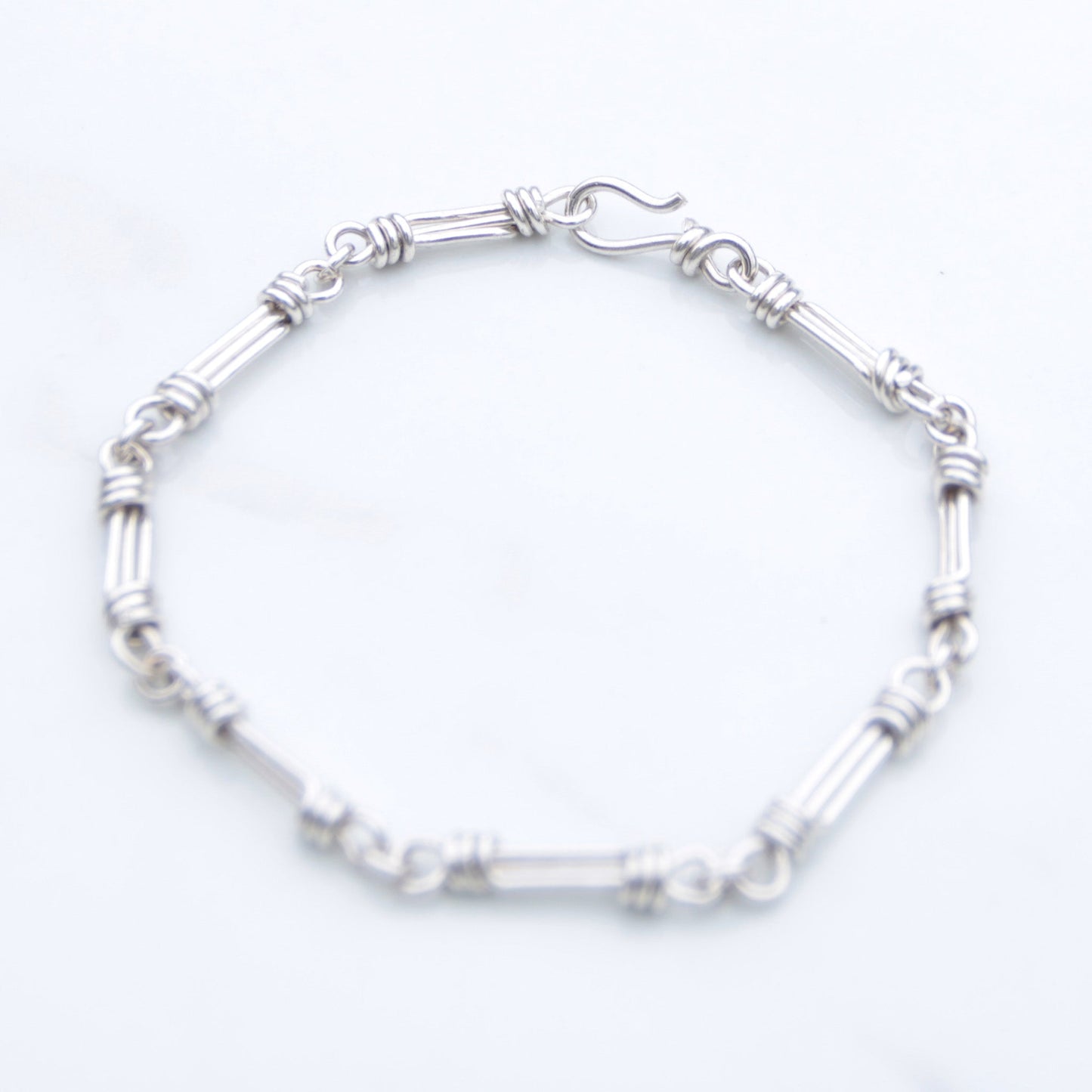 Sterling Silver Nautical Bar Link Bracelet