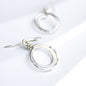 sterling silver double echo hoop earrings handmade in USA carrie foscato design