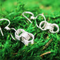 triple coil sterling silver wire wrapped earrings