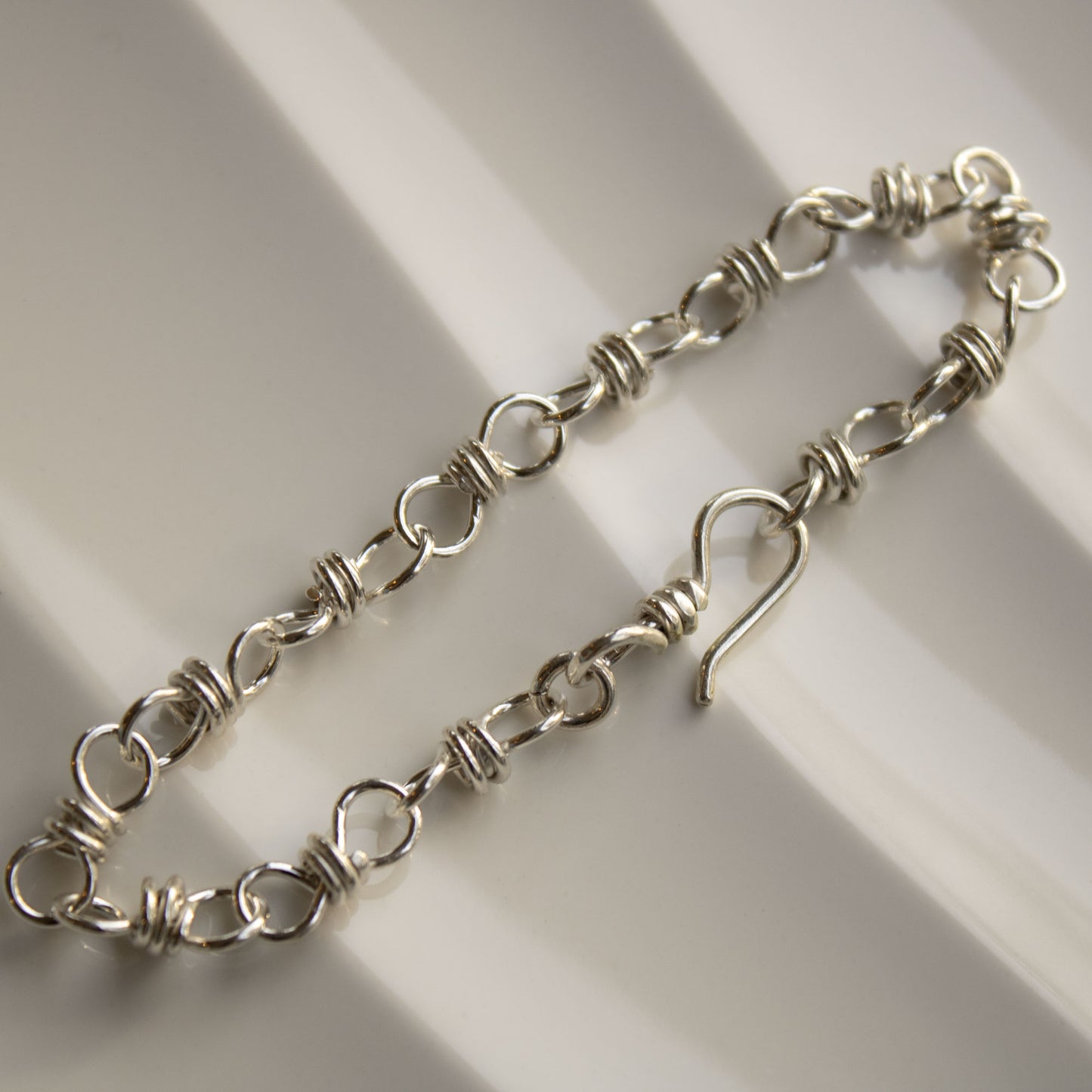 Extra Wrapped Infinity Chain Link Bracelet in Sterling Silver