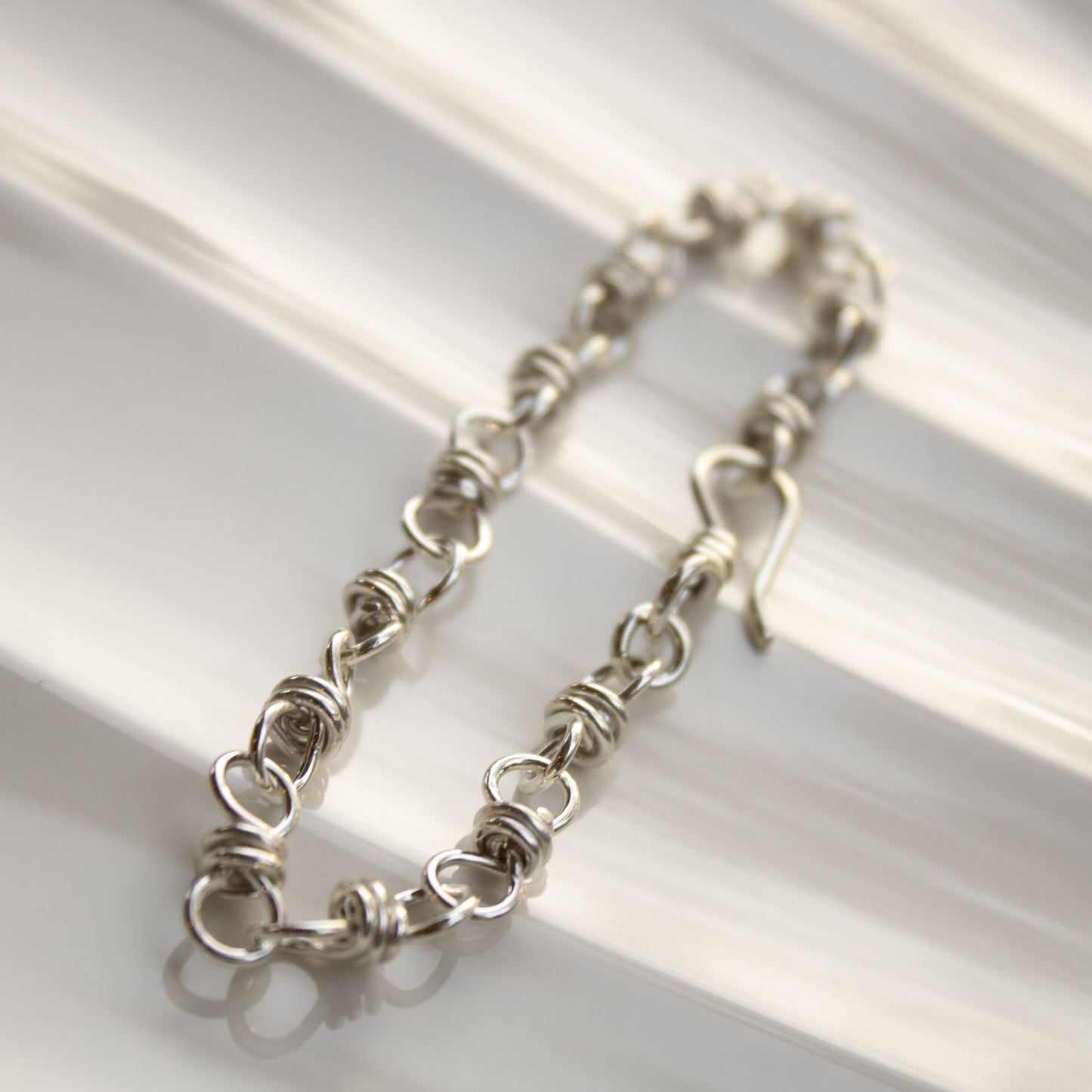 Extra Wrapped Infinity Chain Link Bracelet in Sterling Silver handmade in USA Carrie Foscato Design
